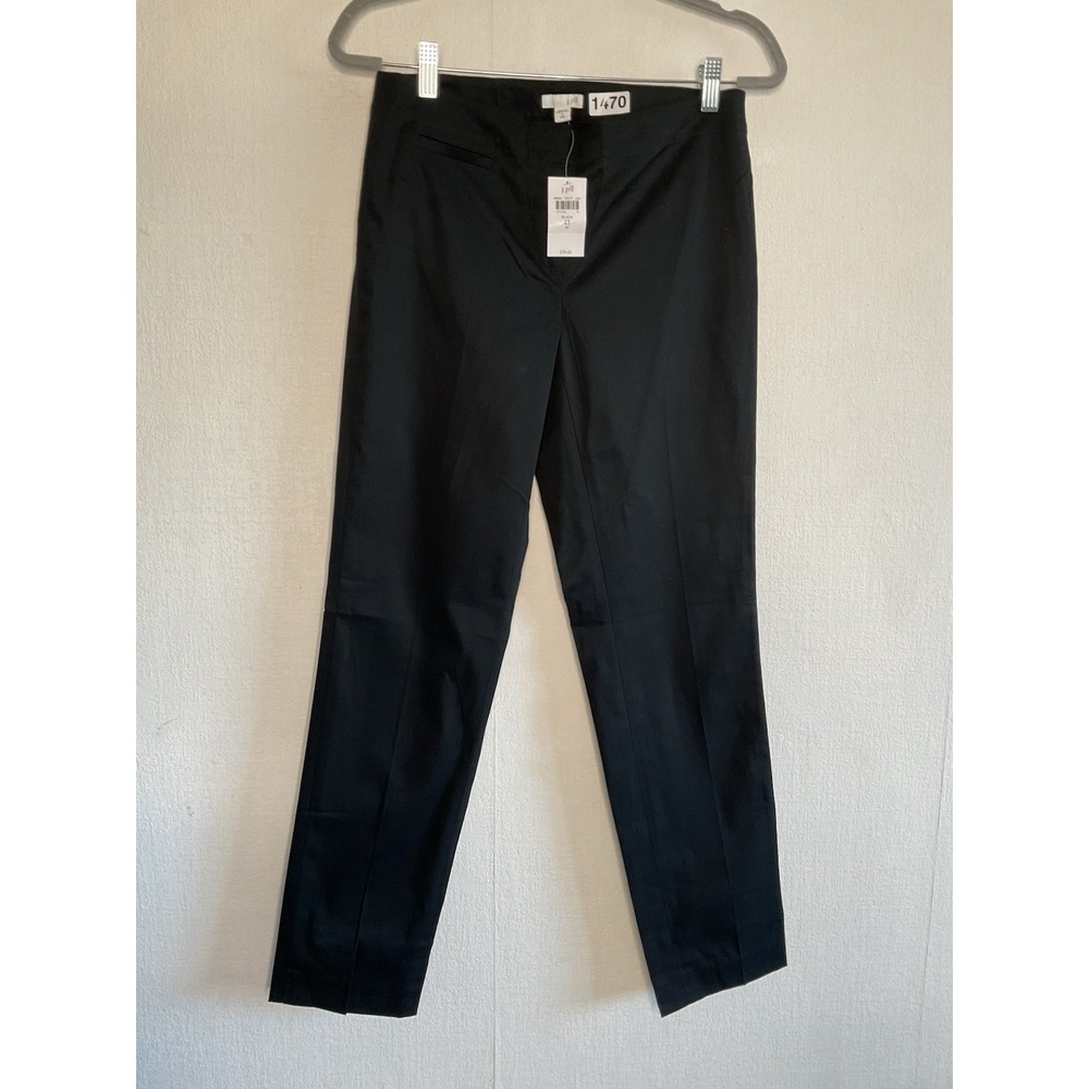 J Jill Pants Womens 4 Tall Black Stretch Waist Straight Leg Dress Officecorp